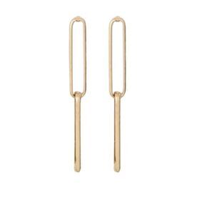 Gold Chain Link Earrings New